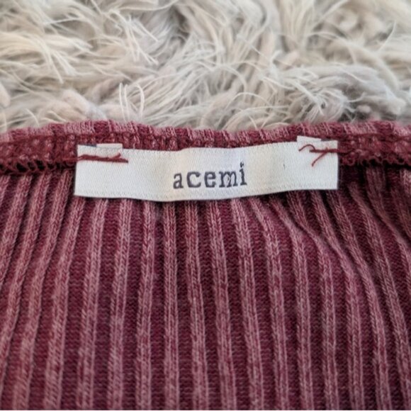 Acemi Mauve Ribbed Bodysuit - Picture 7 of 10